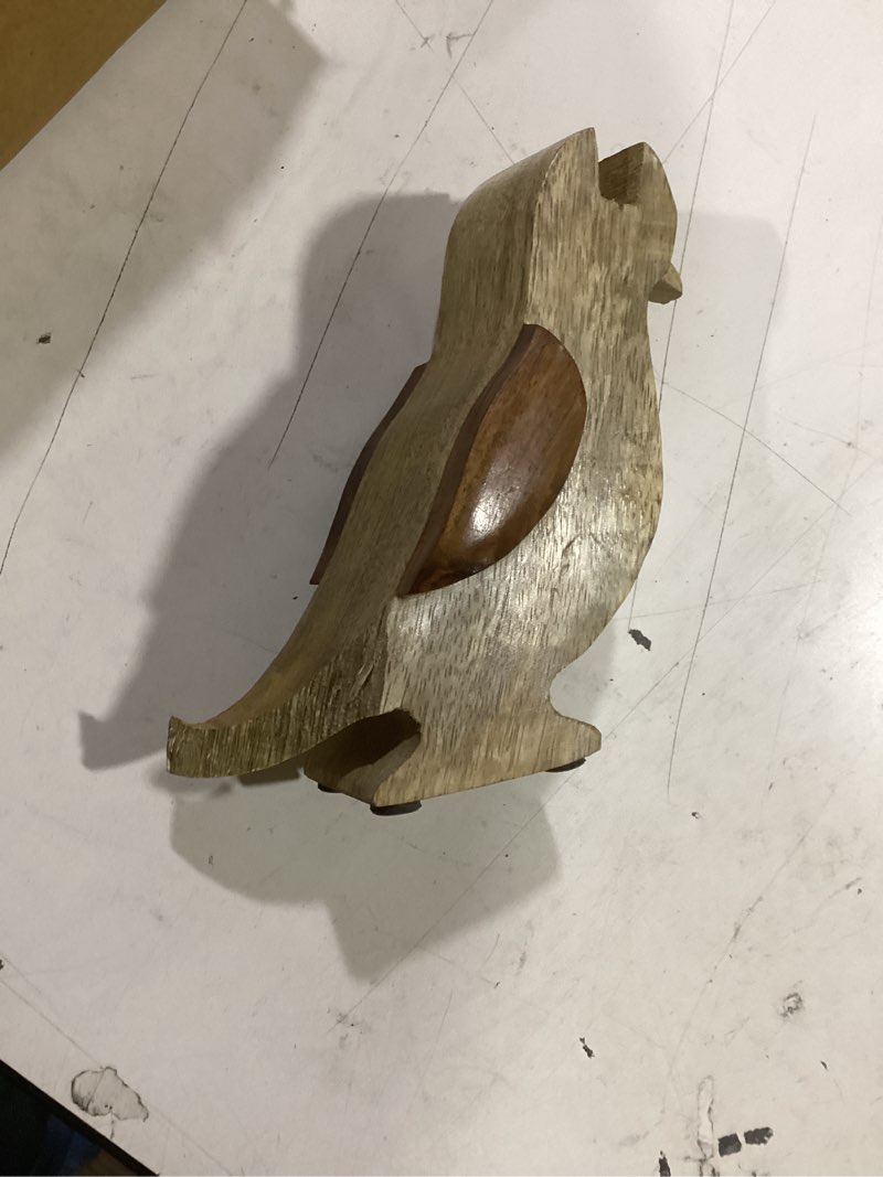 Condition photo showing As Is for ARTISENIA Thanksgiving Gifts Wooden Bird Spectacle Eyeglasses Holder Stand With Mobile Display Stand | Mango Wood Eyewear Sunglasses Holder Display Stand 6 Inch