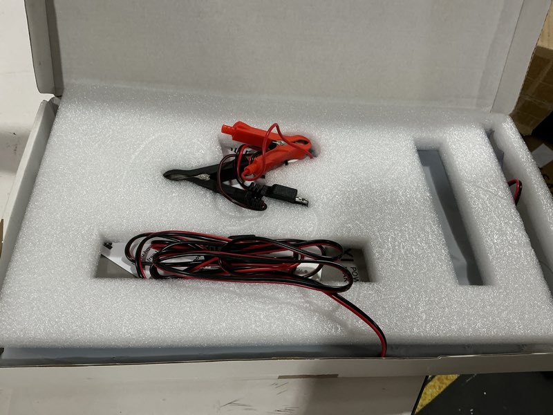 Condition photo showing As Is for POWOXI 12V Solar Car Battery Charger: 15W Solar Panel Kit Battery Trickle Charger Maintainer with Smart PWM Controller for Car - RV Boat Marine Motorcycle - for Trailer Truck Snowmobile Tractor PWM-15W