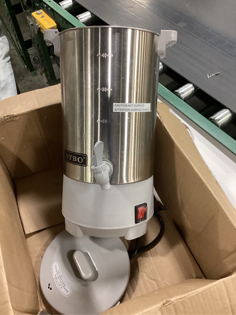 Condition photo showing As Is for SYBO Stainless Steel Percolator Coffee Urn 30/40 Cup