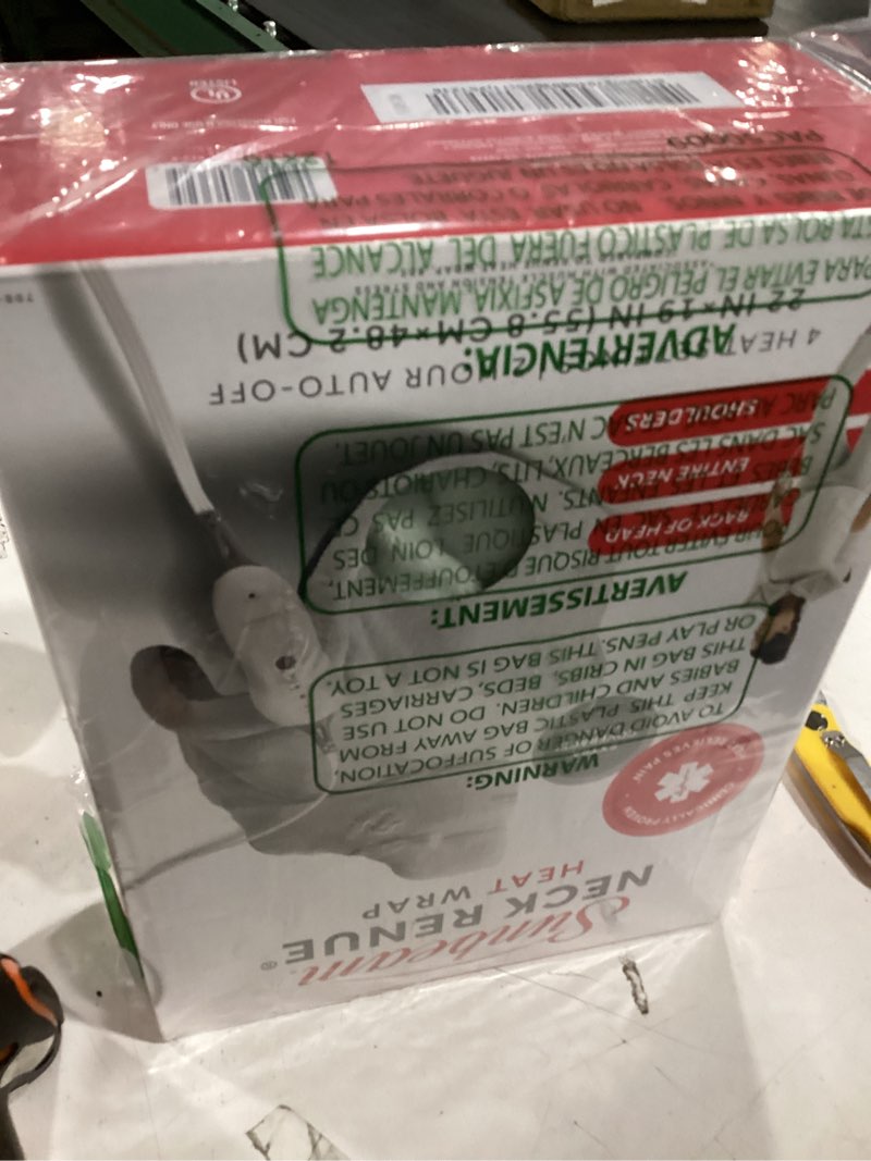 Condition photo showing New/Like New for sunbeam contoured heating pad for neck & shoulder pain relief with auto shut off moist heating option 22 x 19 grey 22" x 19"