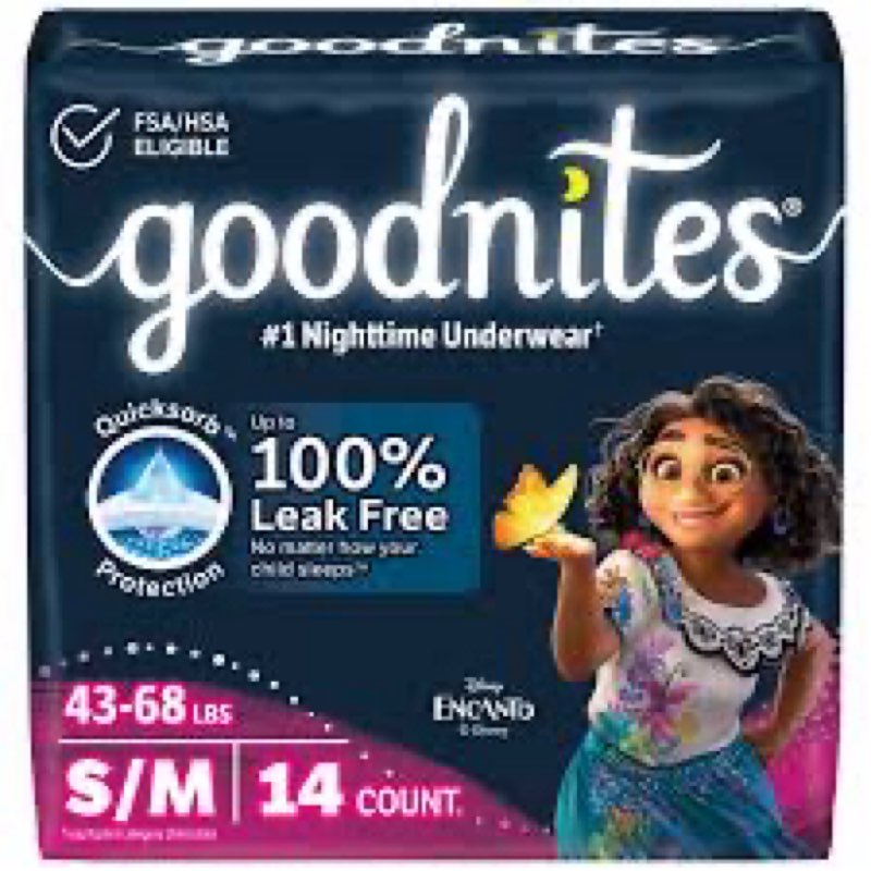 (Similar to Stock Photo) Goodnites Nighttime Underwear S/M 33 Count