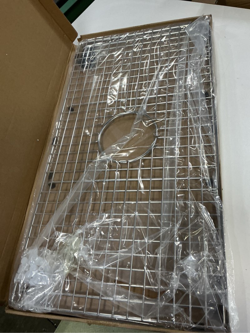 Condition photo showing New/Like New for Serene Valley Sink Bottom Grid 27-9/16" X 14-7/16", Centered Drain with Corner Radius 3/8", Sink Protector SVH2815C