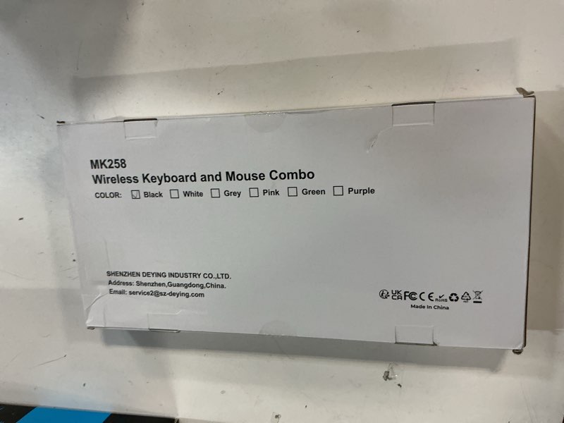 Condition photo showing New/Like New for Wireless Keyboard and Mouse Combo, Full Size Silent Ergonomic Keyboard and Mouse, Long Battery Life, Optical Mouse, 2.4G Lag-Free Cordless Mice Keyboard for Computer, Mac, Laptop, PC, Windows Black
