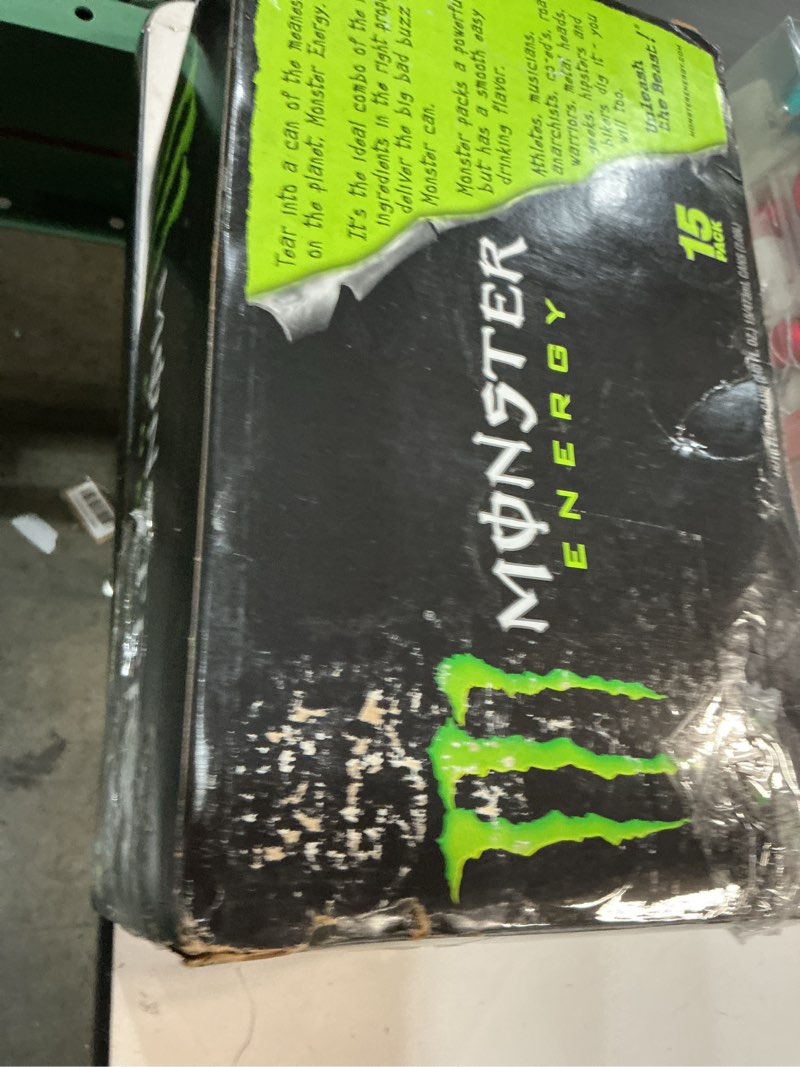Condition photo showing New/Like New for (Unknown expiration). Monster Energy Drink, Green, Original, 16 Ounce (Pack of 15)