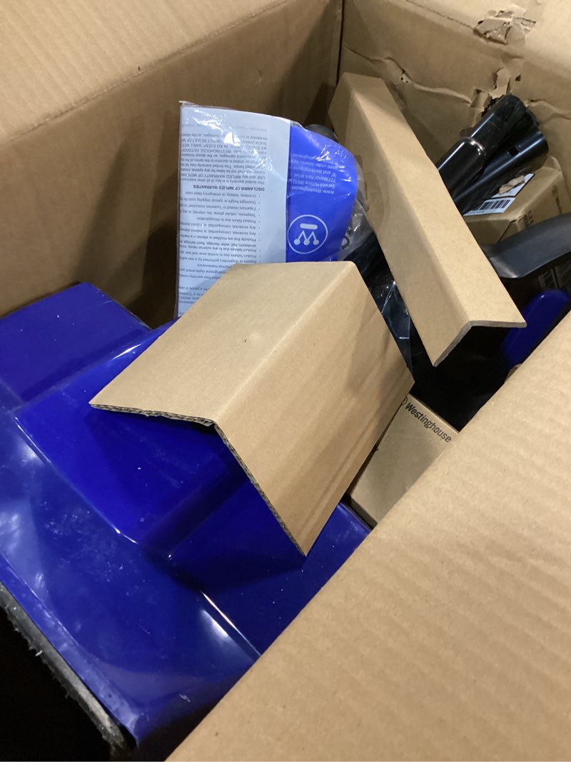 Condition photo showing As Is for Westinghouse WSnow11S 24V Cordless Snow Shovel 11 Inch Kit, 24V 4Ah Battery, Fast Charger, Electric Snow Shovel with 20ft Throwing Distance, Plows 75lbs/min, Compatible with Snow Joe Batteries 11 Inch with Battery/Charger