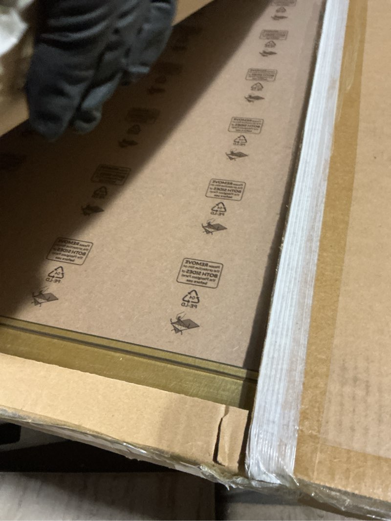 Condition photo showing Good Condition for HLiWEGNS Brushed Gold 24x32 Frame – Poster Frame with Brushed Gold Finish – Picture Frame for 24 x 32 Artwork, Canvas Prints, Puzzles, and Wall Decor