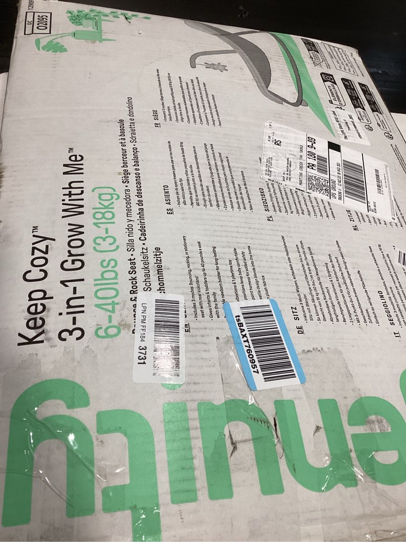Condition photo showing New/Like New for Ingenuity Keep Cozy 3-in-1 Grow with Me Vibrating Baby Bouncer Seat & Infant to Toddler Rocker, Vibrations & -Toy Bar, 0-30 Months Up to 40 lbs (Pink Burst)