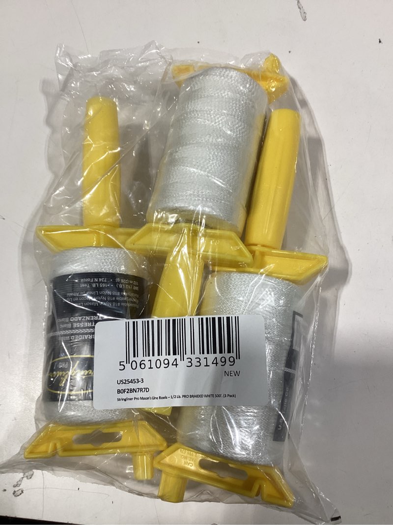 Condition photo showing Good Condition for 25453 Pro Mason’s Line Reels – 1/2 Lb. Stringliner® PRO BRAIDED WHITE 500'. (3 Pack)