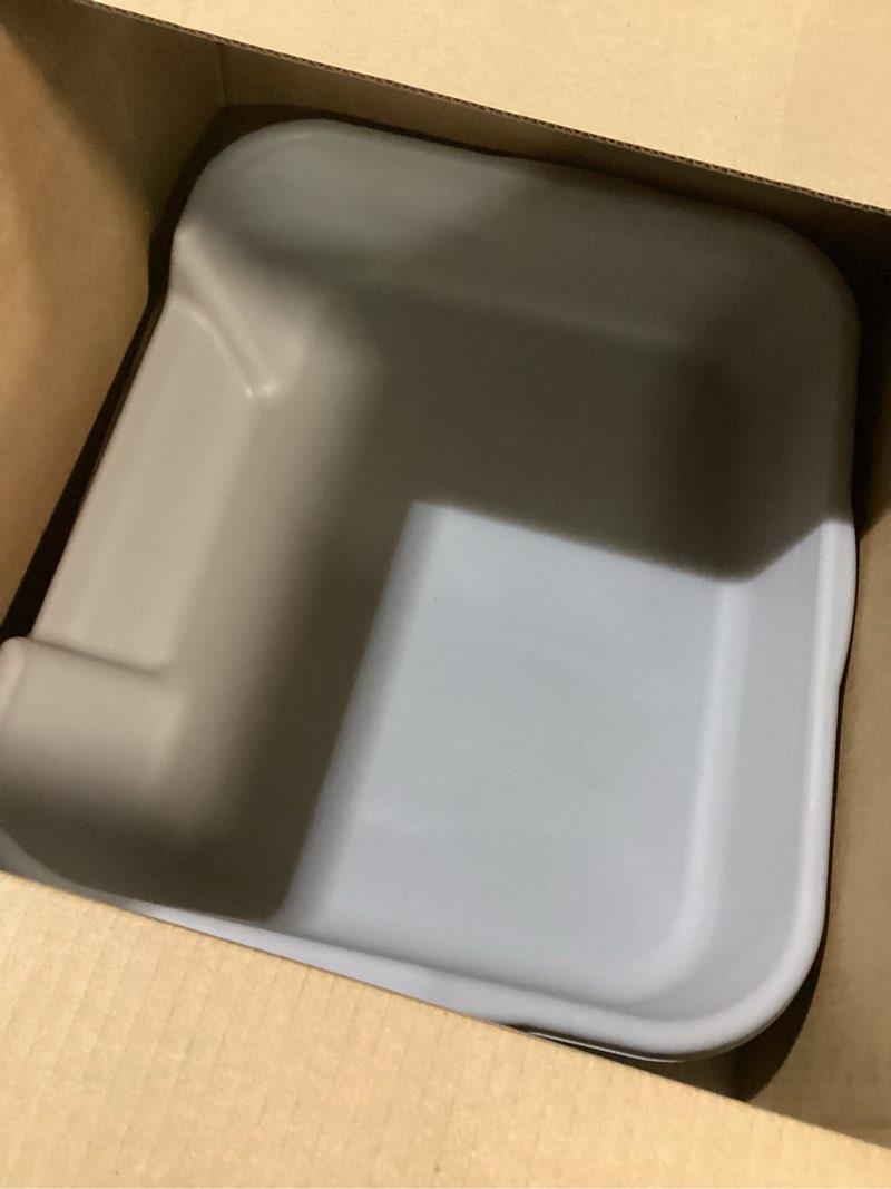 Condition photo showing Good Condition for PuppyGoHere Dog Litter Box, Large Size, Misty Gray, Durable & Pet Safe, Indoor Open Top Entry Litter Pan, Comfortable for Puppy, Great for Dogs up to 20 lbs Large Misty Gray