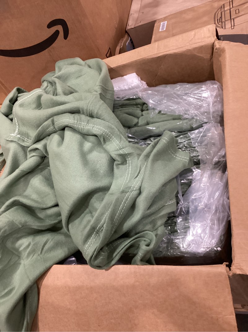 Condition photo showing Good Condition for barcelonetta | poly cotton fabric for sewing | broadcloth fabric | by the yard | 60" wide roll | lightweight, breathable | lining, home textile, skirts, tote bags (sage, 1 yard) 1 yard sage