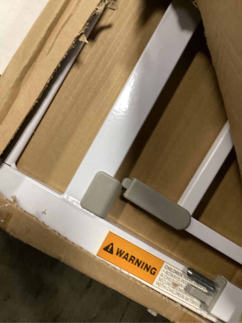 Condition photo showing Good Condition for InnoTruth 29.5–49.75" Extra Wide Baby Gate for Stairs, 30" Tall Walk Through Dog Gate for Stairs & Doorways, Pressure-Mounted Safety Gate for Pets & Kids, Dual Lock & 2-Way Swing, White White 29.5-49.75" W x 30" H