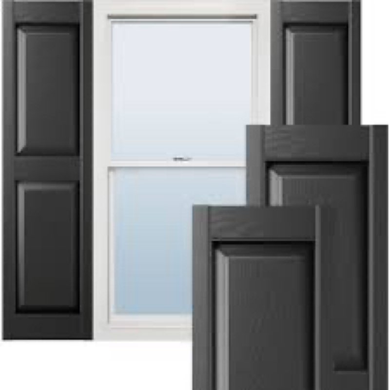 Ekena Millwork Lifetime Vinyl LP2S14X06300BL Standard Two Equal Panel Vinyls, Raised Panel Vinyl Shu