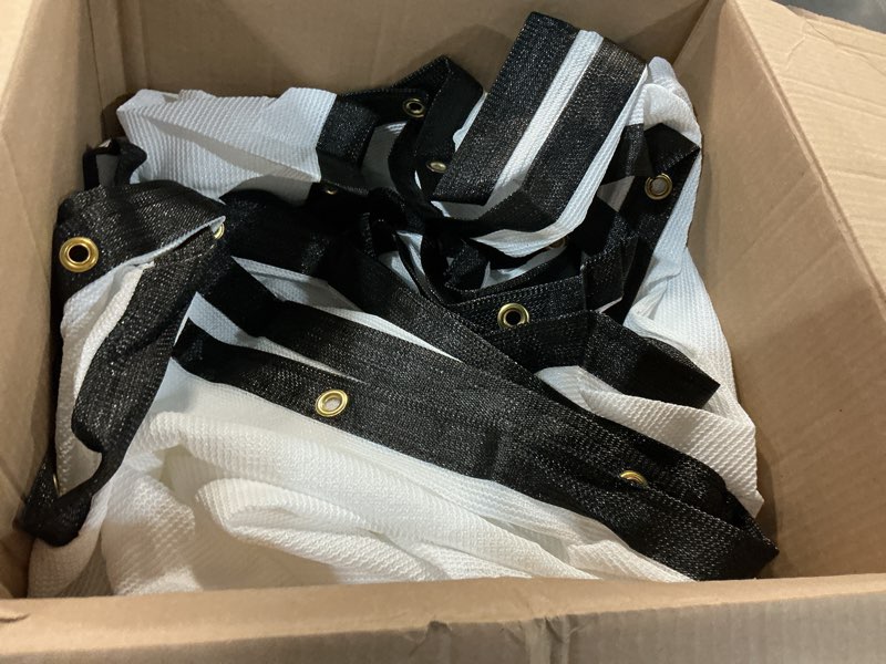 Condition photo showing Good Condition for shademart 4' x 50' white fence privacy screen windscreen shade fabric cloth hdpe, 90% visibility blockage, with grommets, heavy duty commercial grade, cable zip ties included (we customize size) 0 4' x 5 0' white