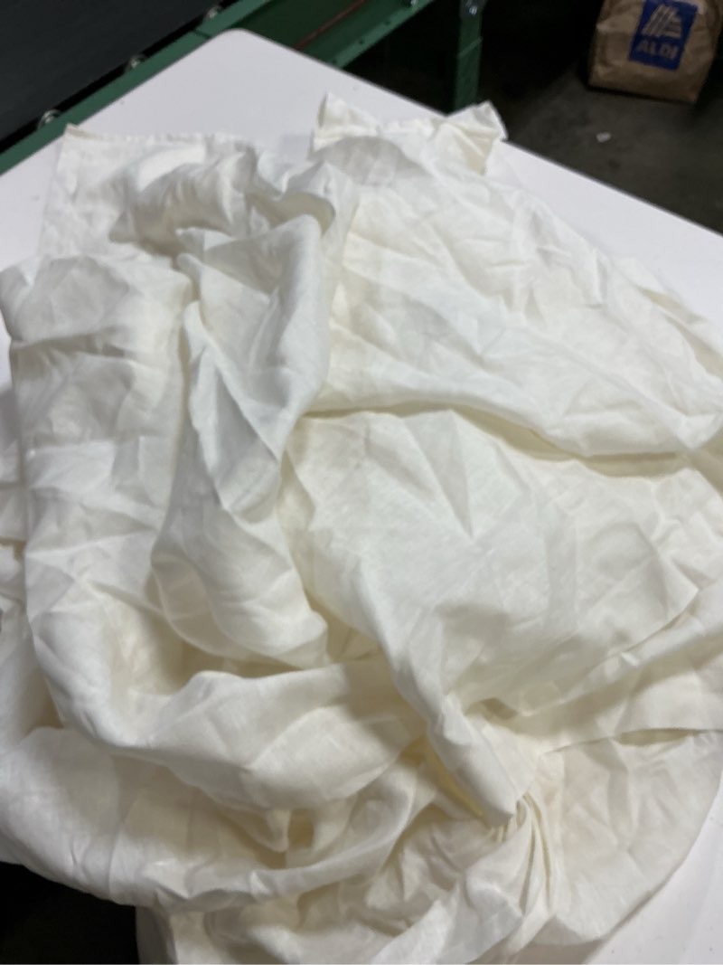 Condition photo showing As Is for quince shower curtain 72”x72” ivory 