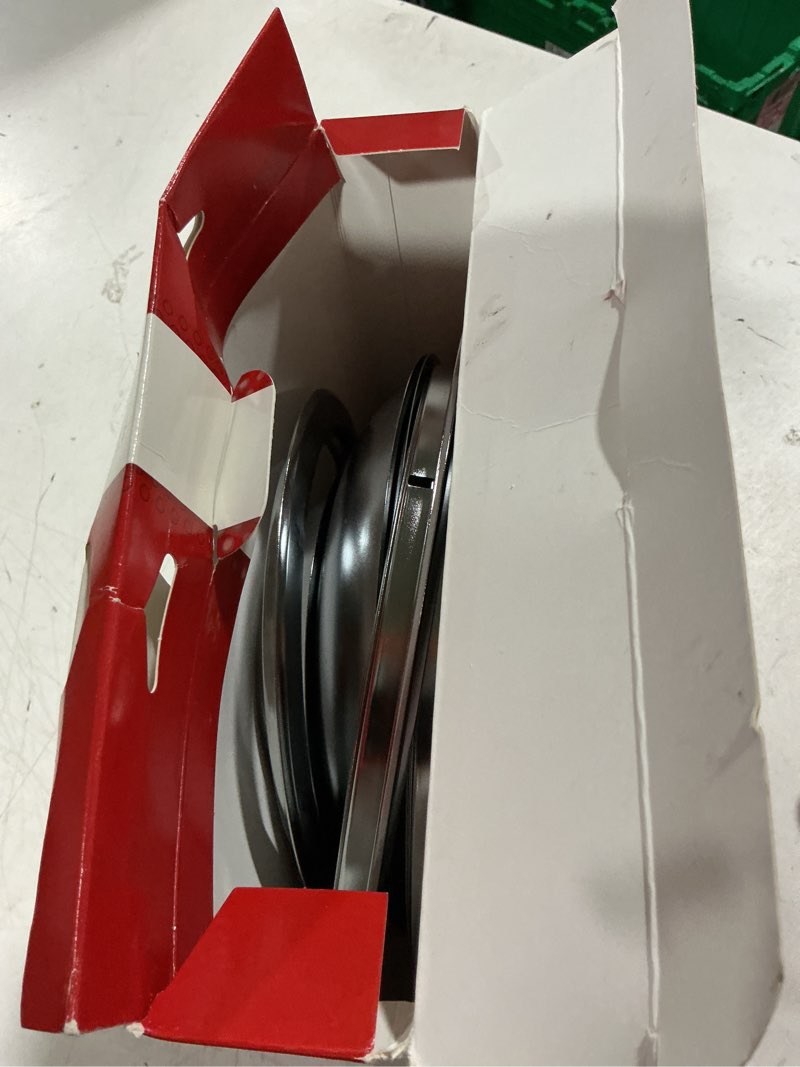 Condition photo showing As Is for smart choice universal electric range 6-in drip pan and trim ring set (chrome)