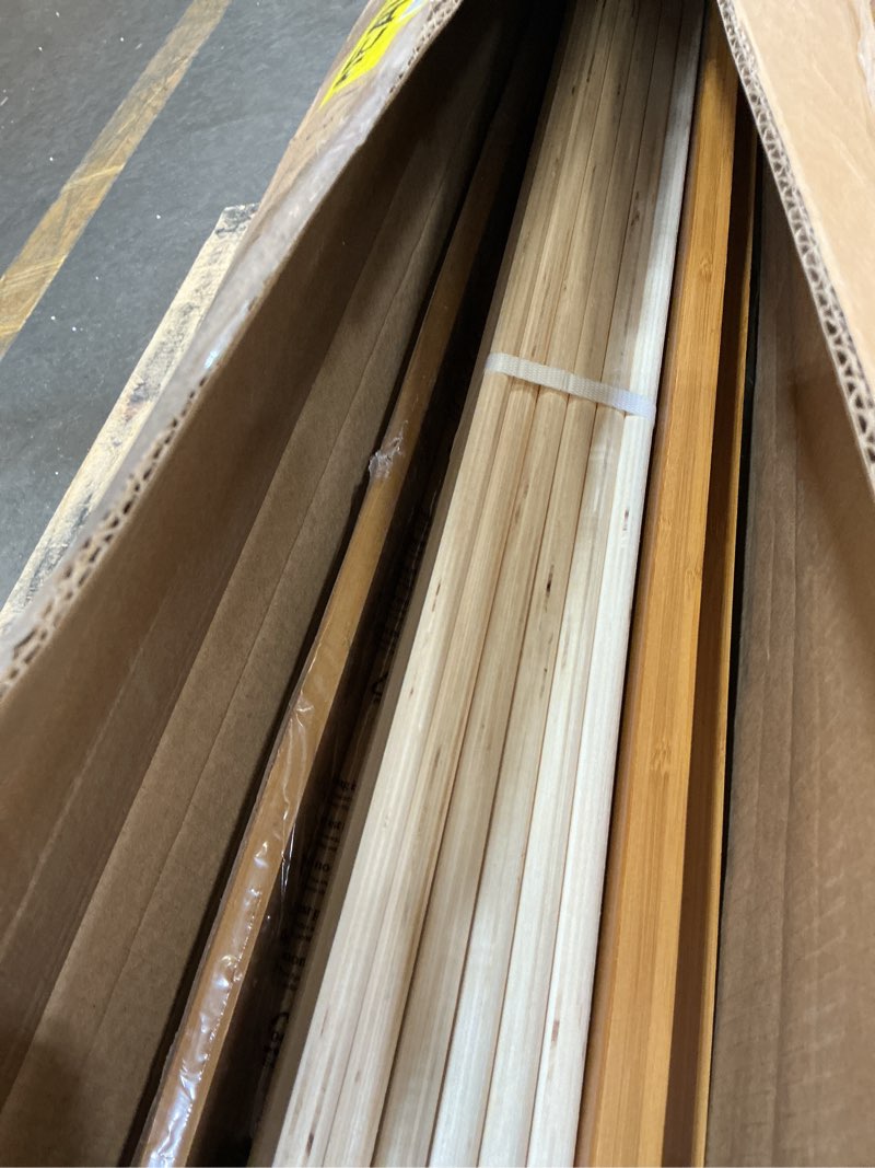 Condition photo showing New/Like New for zinus leah bamboo platform bed frame with headboard, no box spring needed, wood slat support, easy assembly, twin twin leah