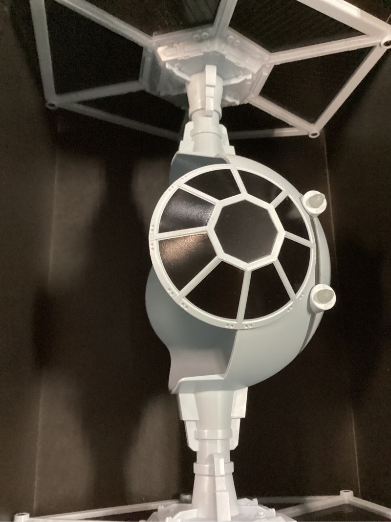 Condition photo showing As Is for limited edition, star wars tie fighter stand for amazon echo dot (4th & 5th generations). device sold separately gray