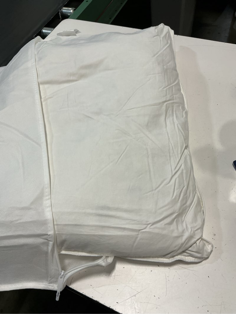 Condition photo showing As Is for premium down alternative pillow size medium 