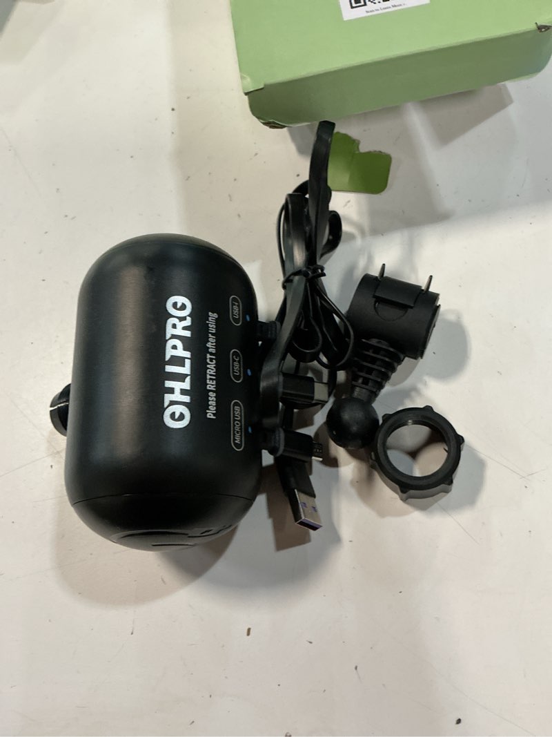 Condition photo showing Good Condition for ohlpro multi car retractable backseat 3 in 1 car charging station box compatible with all phones | iphone | samsung | uber taxi lyft turo ride share customer charging dock attach to headrest standard | 3-in-1 charging station