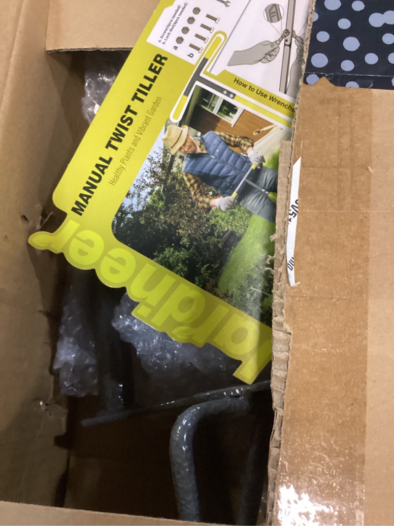 Condition photo showing As Is for jardineer hand tiller cultivator, twist tiller garden claw heavy duty, manual soil tiller for flower box and raised bed twist tiller medium