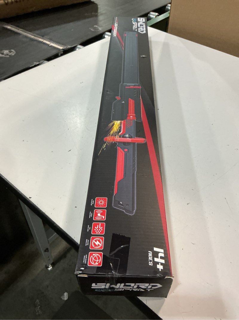 Condition photo showing New/Like New for rgb light up saber toy with smoke mist effect, 7 color neon lightsaber, sound effects and impact sensing, usb-c rechargeable toy sword for kids, 31.5 inch