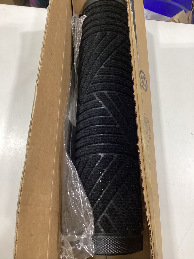 Condition photo showing Good Condition for Smiry Front Door Mat Outside Entrance, Heavy Duty Sturdy Natural Rubber Doormat, Trap Dirt and Moisture, Easy Clean Low Profile Welcome Floor Mats for Indoor Outdoor Entry, 35x23 Inch, Black Black Irregular Triangle Rectangular 35" x 23"