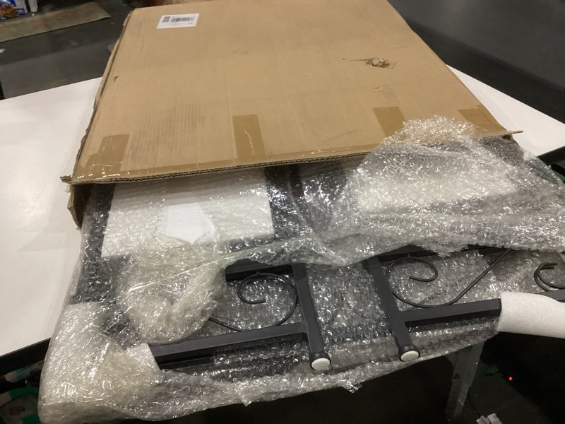 Condition photo showing Good Condition for IRONWALLS 3 Panel Fireplace Screens Decorative, 48"(L) x 32"(H) Wrought Iron Fire Place Spark Guard Cover with Animal Pattern, Black Metal Mesh Fireplace Screen Stand Alone for Living Room, Bedroom BI00TPS7792