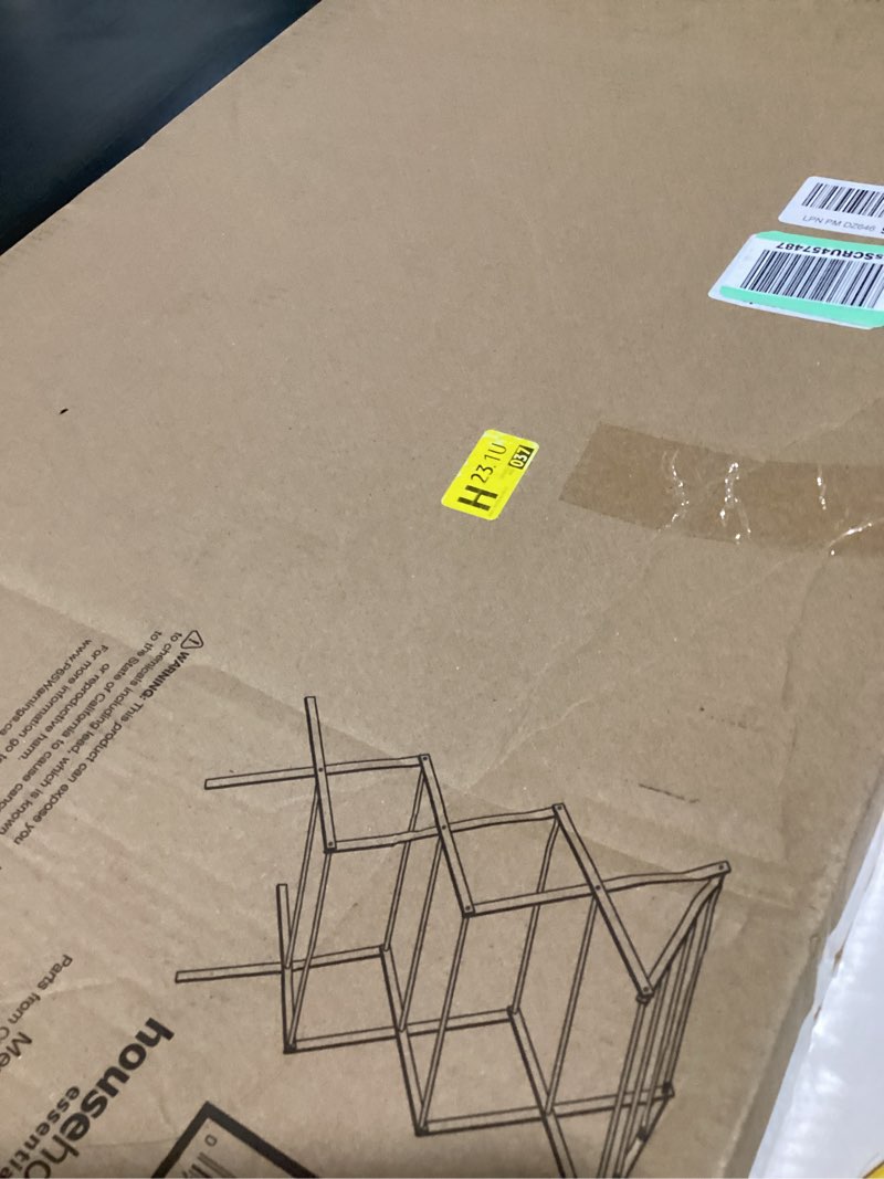 Condition photo showing Good Condition for Household Essentials 5001 Collapsible Folding Wooden Clothes Drying Rack For Laundry | Pre Assembled Natural/White Birch