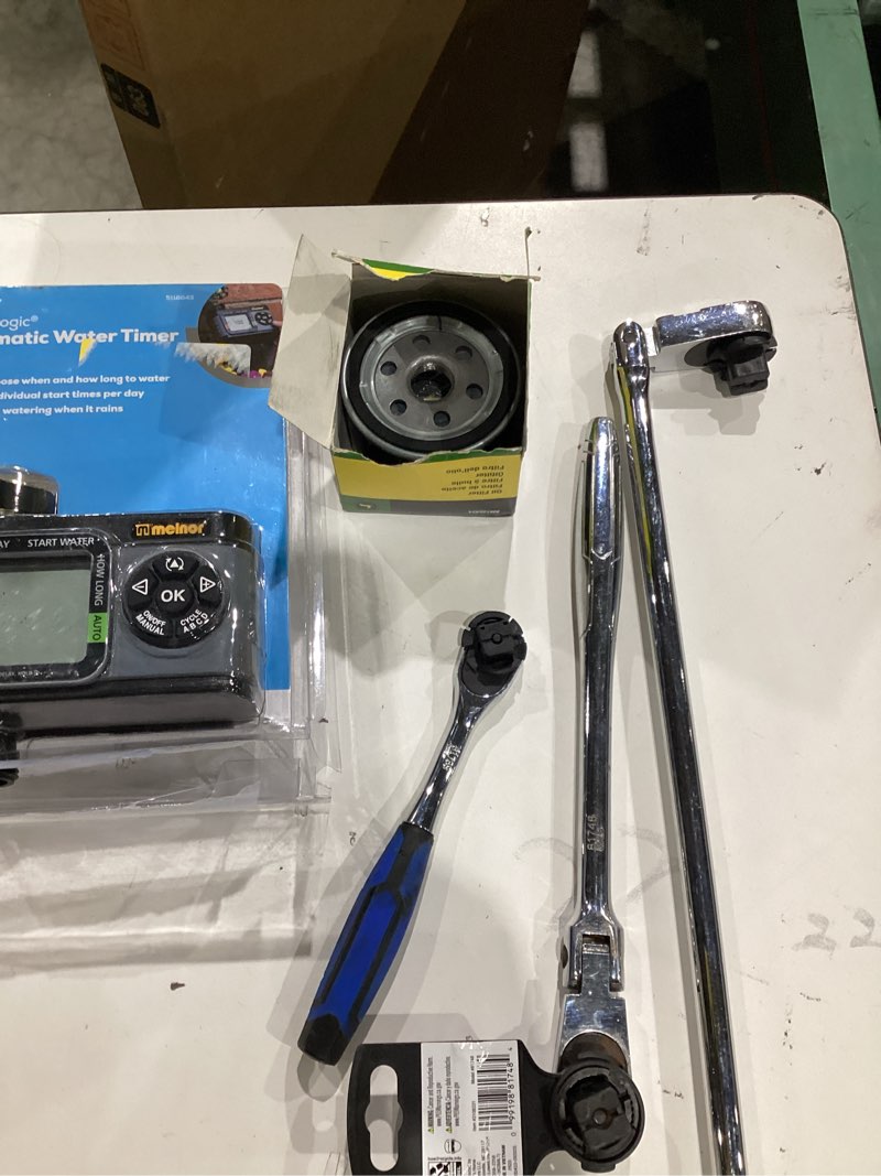 Condition photo showing As Is for assorted home improvement lot (small tools, screw, home accessories, etc.)