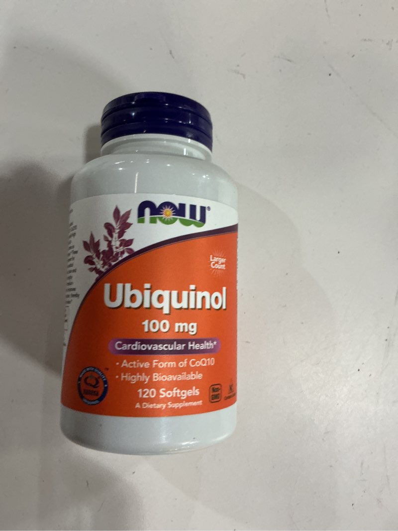 Condition photo showing New/Like New for (Best by 03/2026)Now Supplements, Ubiquinol 100 mg, High Bioavailability (The Active Form of CoQ10), 120 Softgels 120 Count (Pack of 1)