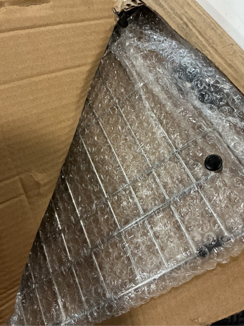 Condition photo showing Good Condition for popfly 304 stainless steel kitchen sink grid protector, 24-1/4" × 13-3/8" sink bottom grate with rear drain for single bowl kitchen sinks, scratch & noise protection, pf602613uwg24 25-3/16" × 12-1/2"