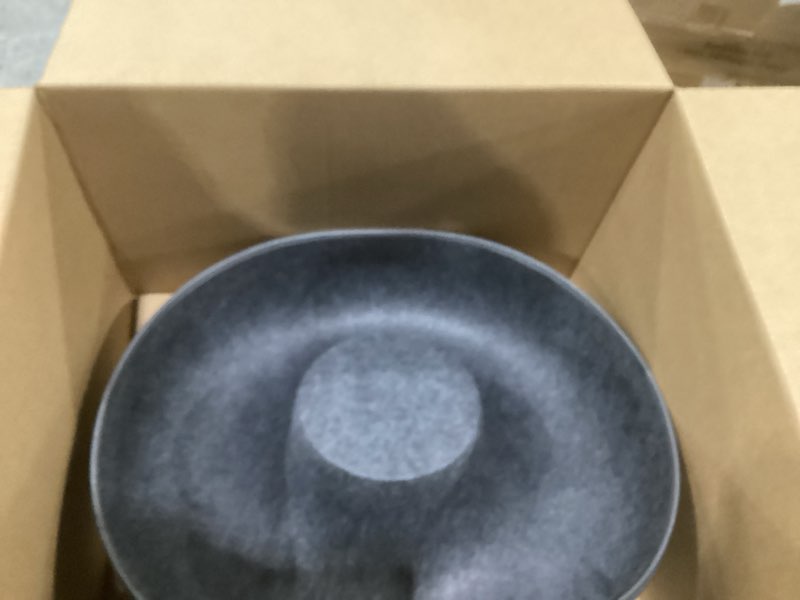 Condition photo showing New/Like New for laluz 2021 large cat tunnel bed for indoor cats up to 30 lbs peekaboo donut cave with catnip and plush toys scratch resistant felt design detachable and washable cat tunnel (dark grey, l) dark grey l