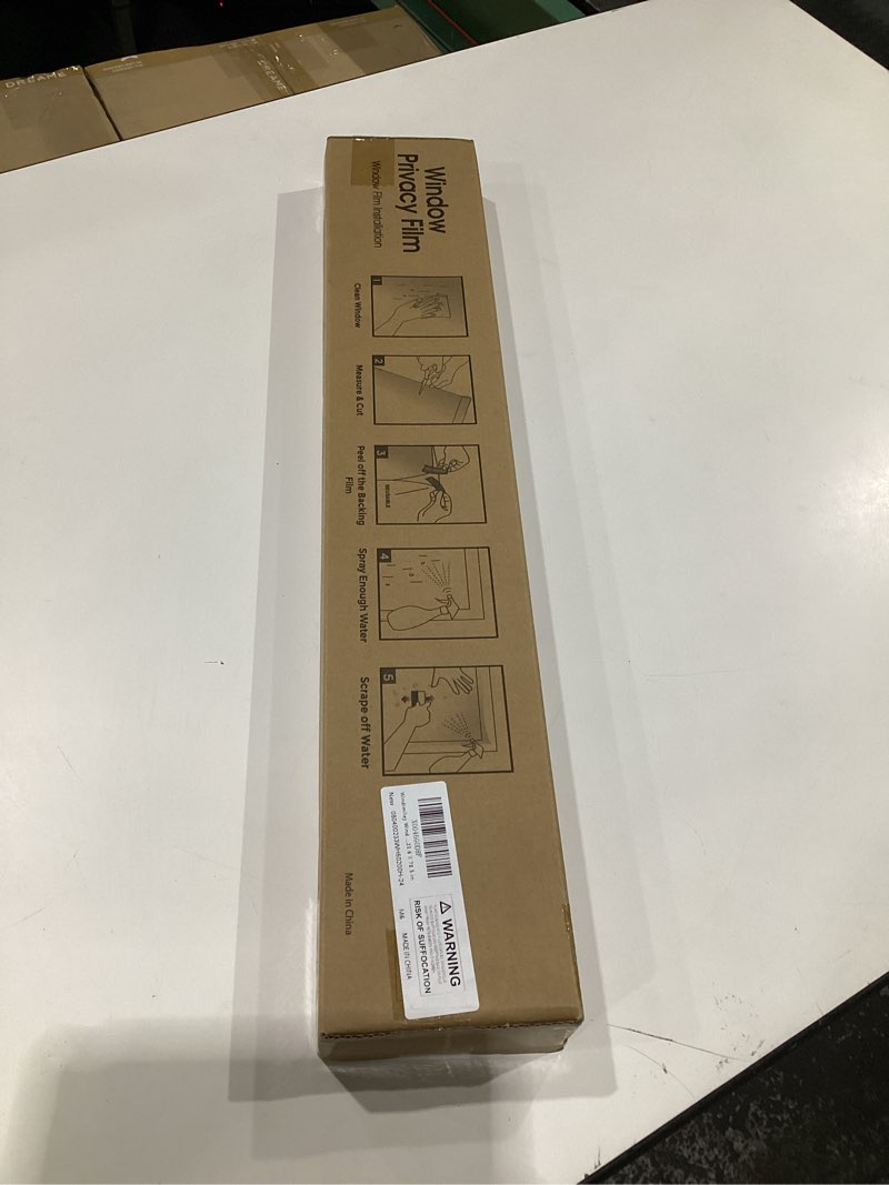 Condition photo showing New/Like New for Windimiley Window Privacy Film Stained Glass Static Clings, Bathroom Frosted Leaded Decorative Window Stickers, UV Heat Blocking Opaque Removable for Home Door Coverings (23.6 x 78.7 in,White) 23.6 x 78.5 Inch White