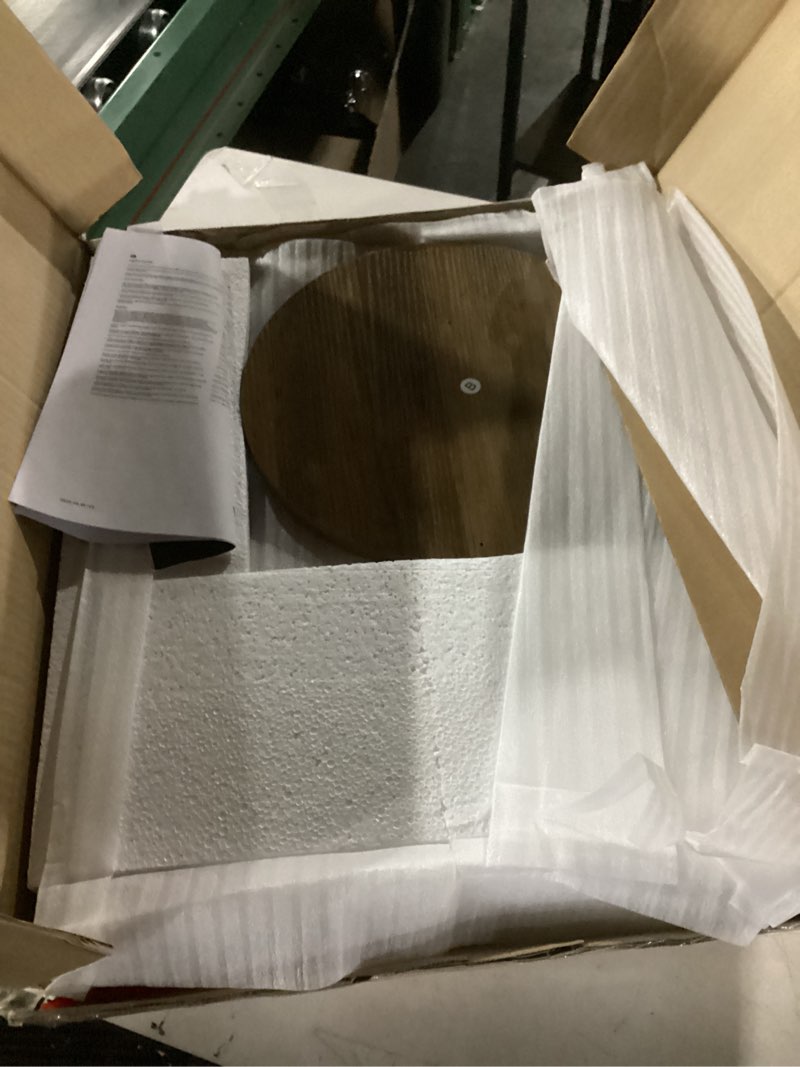 Condition photo showing Good Condition for VASAGLE MAEZO Collection - Side Table, 2-Tier Small Round End Table, Nightstand with Tapered Legs, Curved Transitions, for Small Spaces, Living Room, Bedroom, Rustic Walnut ULET283T41 1 Pack Rustic Walnut