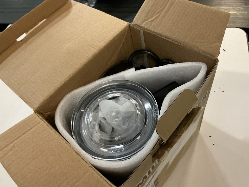 Condition photo showing As Is for milk frother, 4-in-1 milk frother and steamer, large capacity electric milk steamer, automatic cold and hot foam maker for lattes, cappuccinos at home