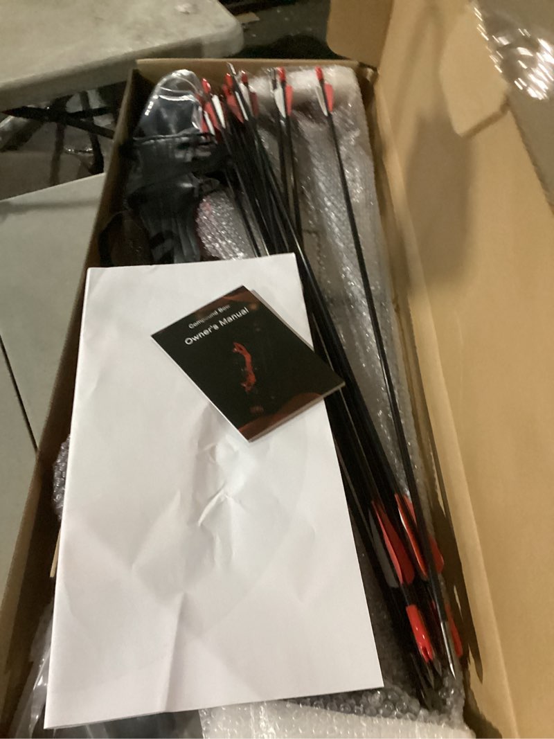 Condition photo showing As Is for compound bow set 10-40lbs for pull child right hand lightweight design bow adjustable 16"~28" draw length ibo 290fps new 2024 professional set for youth&kids