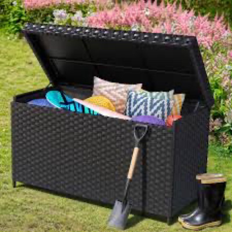 YITA 230 Gallon Wicker Deck Box