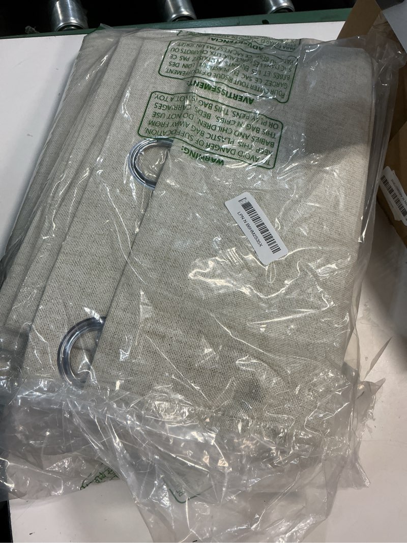 Condition photo showing Good Condition for NICETOWN Room Darkening Natural Curtains & Drapes for Living Room - Thermal Insulated Solid Grommet Sound Reducing Privacy Window Treatments for Bedroom, 2 Panels, W66 x L84 Natural 66"W x 84"L (Pack of 2)