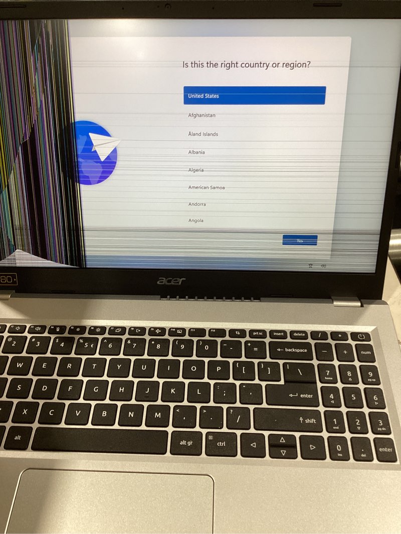 Condition photo showing As Is for acer Aspire 3 A315-24P-R7VH Slim Laptop | 15.6" Full HD | AMD Ryzen 3 7320U Quad-Core | AMD Radeon Graphics | 8GB LPDDR5 | 128GB NVMe SSD | Wi-Fi 6 | Windows 11 Home