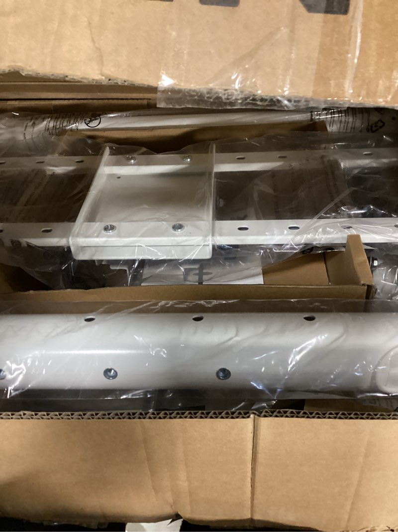 Condition photo showing New/Like New for Height Adjustable Rolling TV Stand for 37-86 Inch TV up to 110 Pounds, Portrait to Landscape, Heavy Duty Mobile TV Cart with Shelf Max VESA 600x400mm (White)