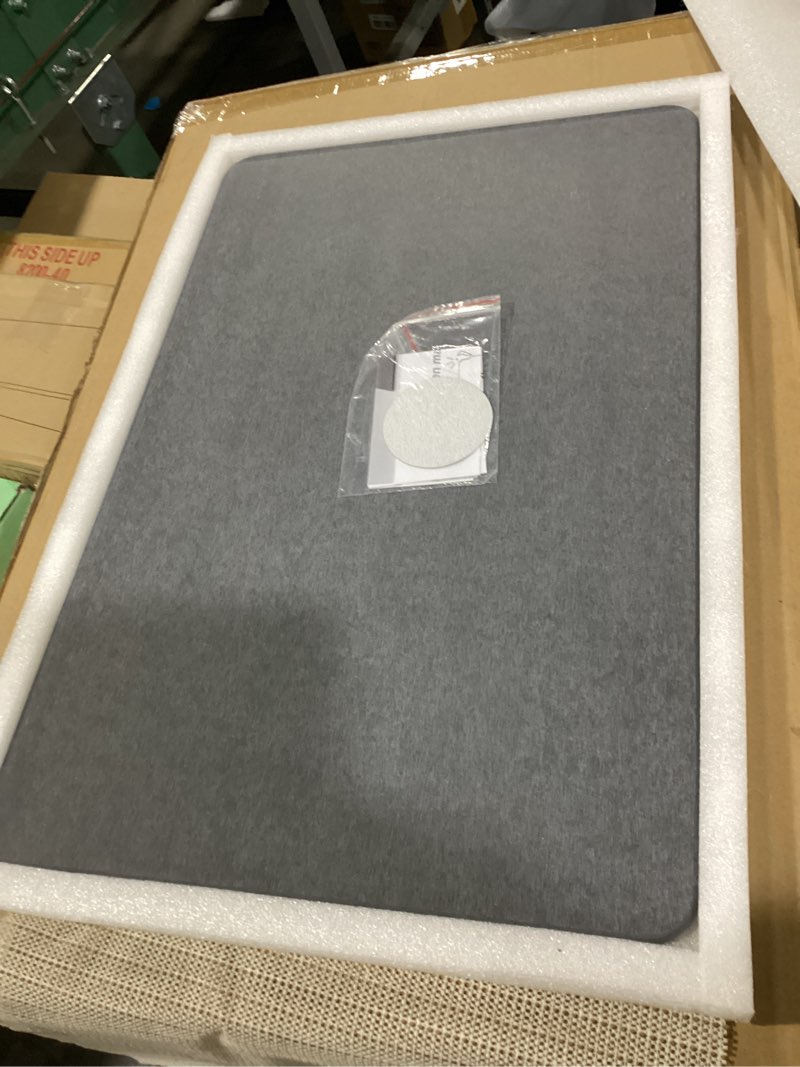 Condition photo showing Good Condition for Stone Bath Mat, Dries Quickly, Non-Slip Diatomaceous Earth Bath Mats for Bathroom, Super Absorbent Stone Shower Mat, Easy to Clean, 23.5" x 15.5" Dark Gray