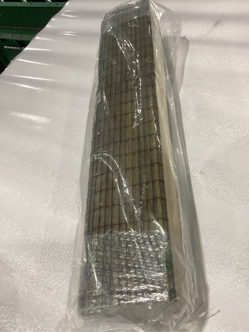 LazBlinds No Tools No Drill Cordless Bamboo Roman Shades, Light Filtering Window Treatment, Roll Up Bamboo Blinds for Window 23'' W x 64'' H, Driftwood