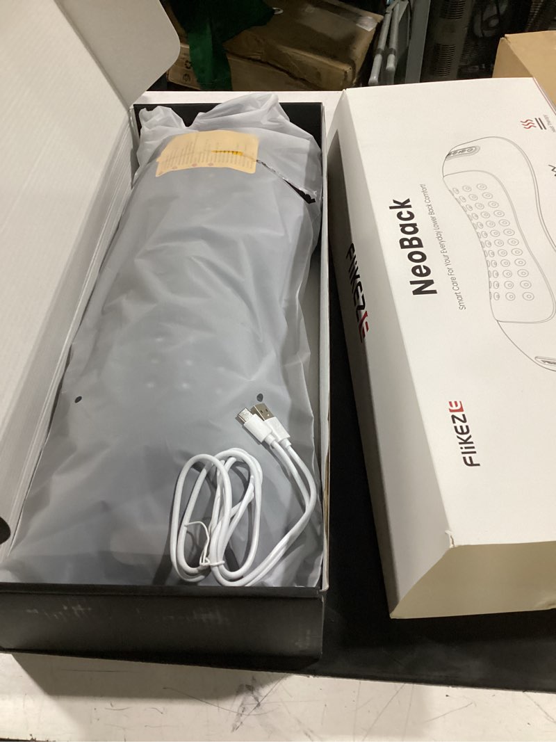 Condition photo showing Good Condition for flikeze 4-in-1 lumbar massager with red light 650/850nm cordless 5000mah | lumbar support pillow lower back massager with vibration, airbag traction & heating for back & waist comfort, fsa eligible black