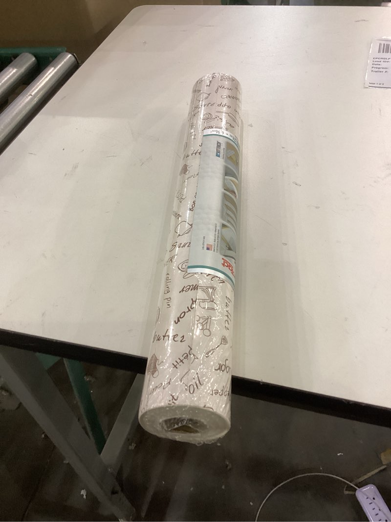 Condition photo showing New/Like New for Con-Tact Brand Creative Covering, Self-Adhesive Shelf Liner, Multi-Purpose Vinyl Roll, Easy to Use and Apply, 18'' x 50', Bon Appetit Bon Appetit 2.4"W x 18"L
