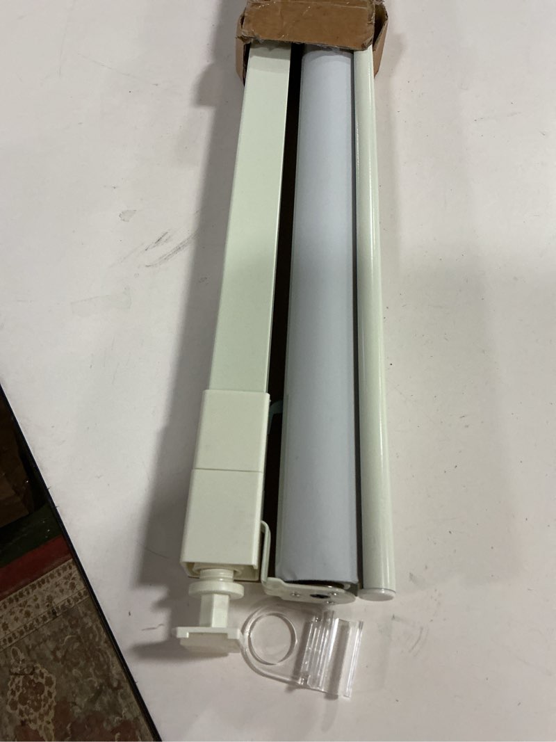 Condition photo showing As Is for LazBlinds No Drill Blinds for Indoor Windows, Blackout Roller Shades, Cordless Window Blackout Blind