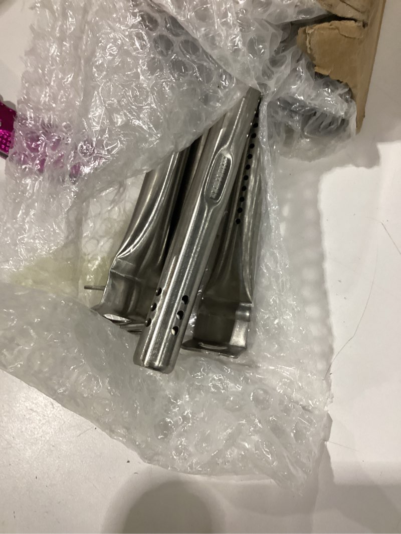 Condition photo showing As Is for grill replacement parts for charbroil performance 5 burner gas grill 463448021 463450022 463451022, 4 burner 463365021, 2 burner 463630021, grill burners kit with heat plate, crossover tube, igniter 15 1/2" x 15 1/3"-5burner