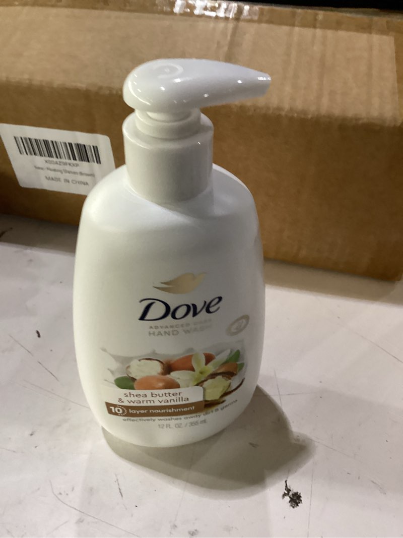 Condition photo showing New/Like New for dove advanced care shea butter & warm vanilla hand wash for soft, smooth skin, more moisturizers than the leading ordinary hand soap 12 oz