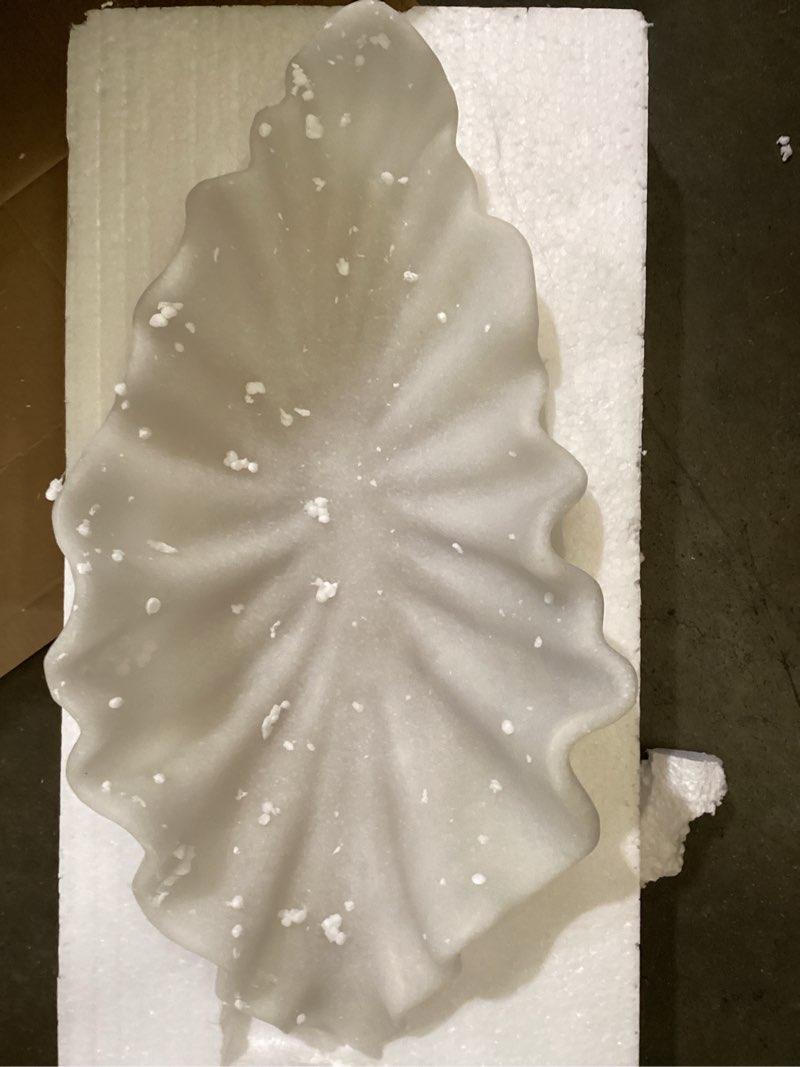 Condition photo showing Good Condition for off white large decorative bowl - 16” fruit/key/purse bowl for home decor - coffee table & entryway table decor - scalloped ruffle bowls - unique centerpiece bowls(big) off-white 16" large