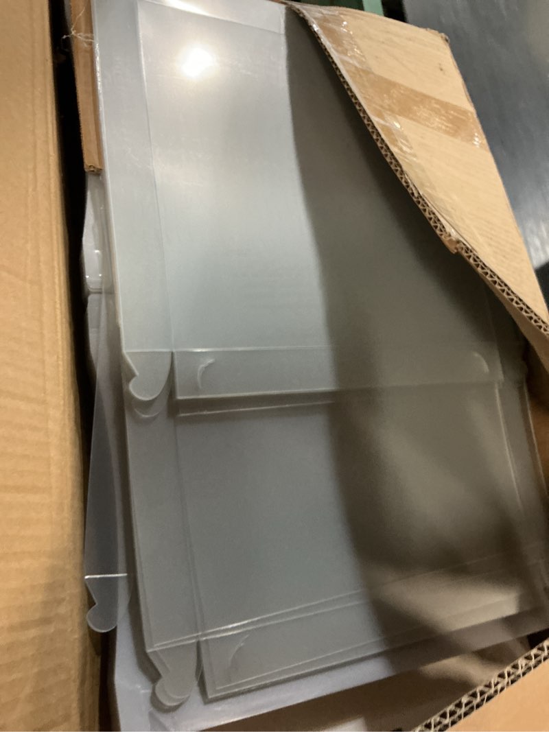 Condition photo showing Good Condition for 24 pcs clear gift box with ribbon 3-layer 10x10x12 inch, transparent cake carrier box with lids, pet tall cake packaging boxes, clear gift boxes for birthday,wedding and festival party 10*10*12 in 24