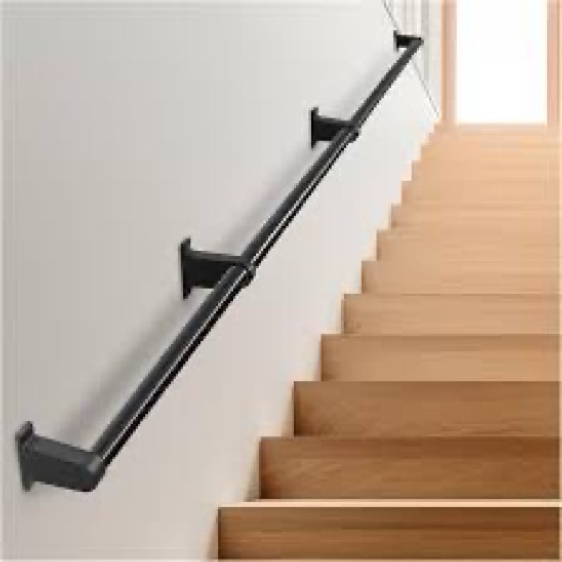 SDNBHT Industrial Stair Railing Metal Hand Rails for Indoor Stairs Wall Mount Staircase Handrails 1.